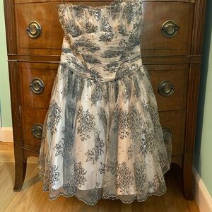 Vintage Betsey Johnson Floral Strapless Corset Dress size 4